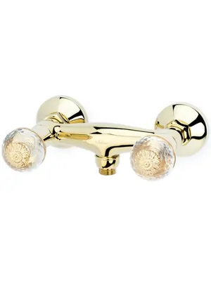 Смеситель Boheme 294-FL для душа, настенный, двухзахватный, золото