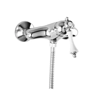 Смеситель CEZARES -DM-01-Bi для душа, однорычажный, хром/ручка белая