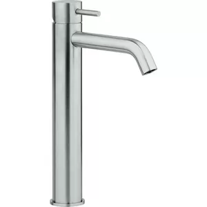 Смеситель для раковины CISAL однозахватный, высокий излив 211мм, без д/к, нерж.сталь XI003544D1