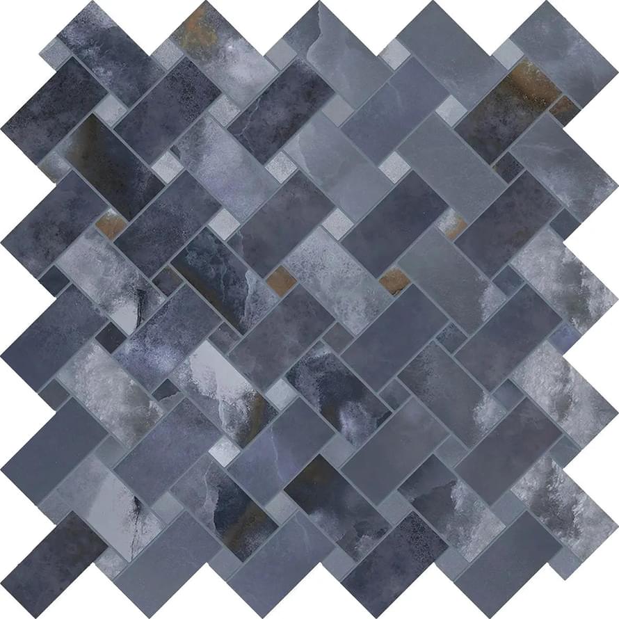 мозаика Tele Di Marmo Onyx Intrecci Blue Lappato 30x30