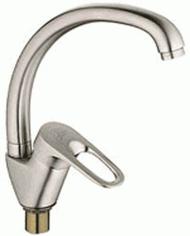 Смеситель Ledeme Н04А для кухни, поворотный излив, однозахватный, сатин L5904A