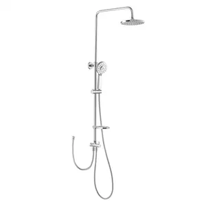 Душевой гарнитур Swedbe 5063 верхний/ручной душ 3 реж., шланг, мыльница, цвет: хром