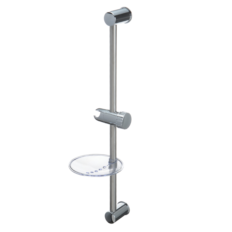 стойка для душа с мыльницей d19мм, L=600мм нерж., ABS, хром MELODIA MKP20027BL