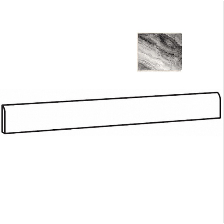 Sant Agostino Mystic CSABMYDK89 Battiscopa 89 Dark Kry 7,3x89 глянцевая