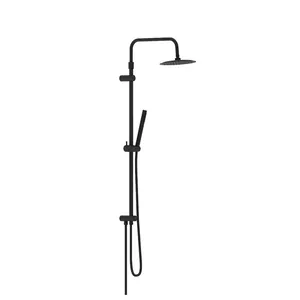 Душевая система Damixa верхний душ 220 мм, ручной душ 1 функция, черный 936000300