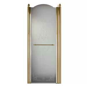 Душевая дверь Migliore (800х1950) правая, стекло матовое+декор, бронза 20402