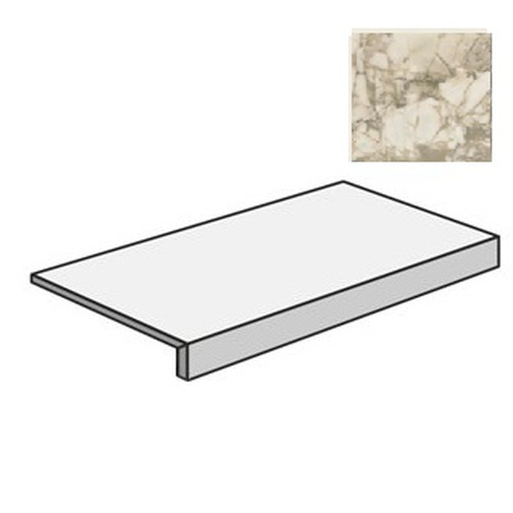 Atlas Concorde Russia Forte Dei Marmi 620070002422 Ceppo Apuano Cream Scalino Frontale Rett 33x80 матовая