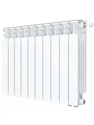 Радиатор биметаллический Rifar Ventil BVR 500 нижнее правое подключ., 10 секции, 1970 Вт, белый