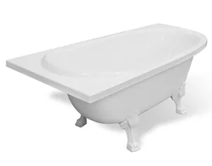 Ванна асимметричная Estet (1700х800) из искусственного камня, левая ФР-00001848