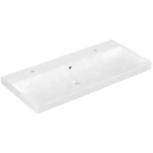 Раковина Villeroy & Boch (1000х470) 2 отв, перелив, ceramic+, белый 4156A4R1