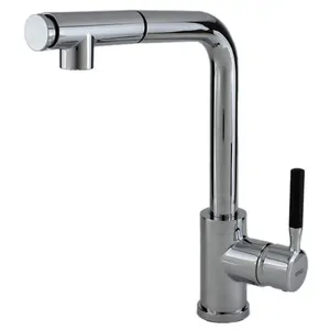 Смеситель для кухни ESKO K12 однозахватный, высокий вытяжной L-излив, цвет: хром