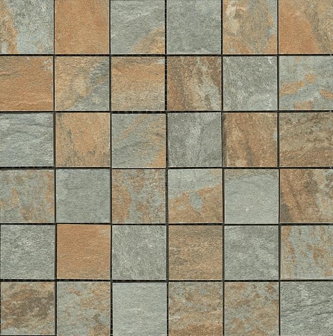 мозаика Сланец Декор Серый Плетёнка 30x30