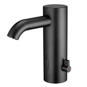 Смеситель Swedbe для умывальника сенсор, с ручной регулировкой t, черный матовый 6010B