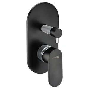 Смеситель для ванны/душа WasserKRAFT Elbe 7441 встраиваемый, цвет черный