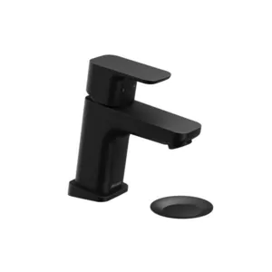 Смеситель для умывальника RAVAK 10° Free black TD F 011.20 с донным клапаном, 145мм черный X070147