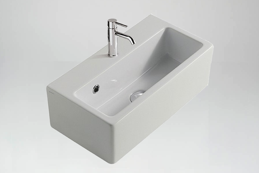 Раковина DESIGN/6031M Раковина CM. 50X27 с одним отверстием подвесная или накладная, белая