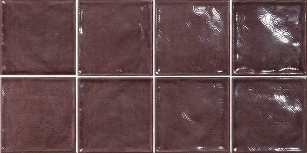 Chic Decorado Burdeos Glossy 15X15 глянцевая