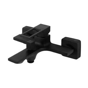 Смеситель для ванны/душа BelBagno LUC-VAS-NERO настенный, однозахватный, черный матовый