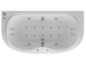Ванна акриловая Акватек 180х95 гидромассаж премиум гамма, пн управление, панель,каркас, слив