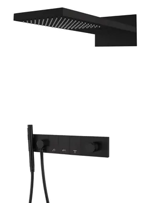 Душевая система Boheme 132-B встраиваемая, верхний/ручной душ, черная