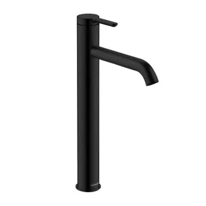 Смеситель Duravit для раковины высокий однозахв., без клапана, излив166мм,черный C11040002046