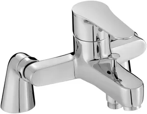 Смеситель Jacob Delafon на борт ванны, 2 отверстия, однорычажный, фикс. излив E16043-4-CP