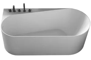 Ванна акриловая Abber (1700х780) пристенная, угловая левая, слив-перелив, белая AB9496-1.7 L