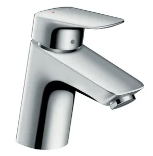 Смеситель Hansgrohe 71070000 для умывальника, низкий фиксированный излив, донный клапан, хром