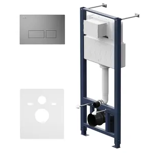 Инсталляция AM.PM для подвесного унитаза I012704.7031 пневматическая клавиша S, никель мат