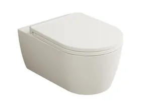 Унитаз подвесной Cielo SMVSNWK TL 350х530х270 безободковый, цвет: talco