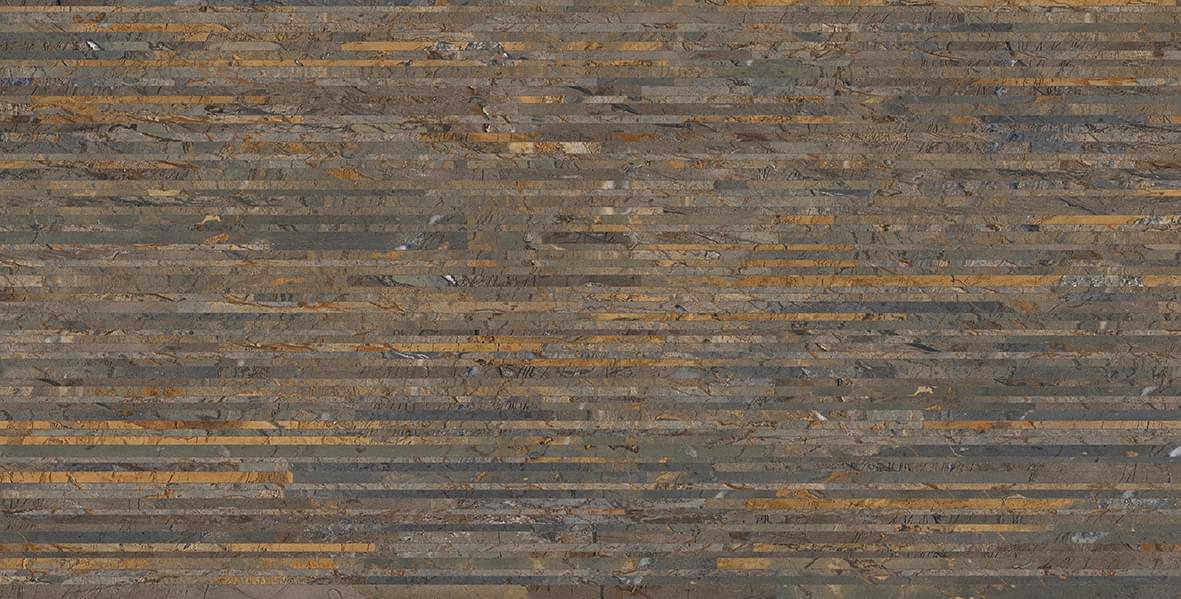 декор Tele Di Marmo Reloaded Doghe Fossil Brown Malevich Full Lappato 60x120