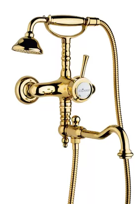 Смеситель CEZARES -VDFM2-03/24 для ванны, однозахватный, с ручным душем, золото
