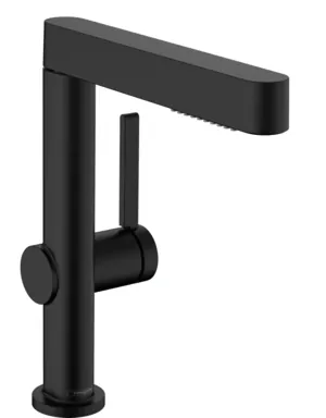 Смеситель Hansgrohe 76063670 для раковины, с выдвижным изливом, матовый черный