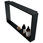 Полка для душевого ограждения Novellini 600х400х85 с крючком, черная R90AKFPO4070-H