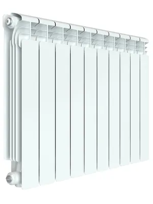 Радиатор алюминиевый RIFAR (565х800х90) 10 секций, бок.подкл. 1860 Вт, белый
