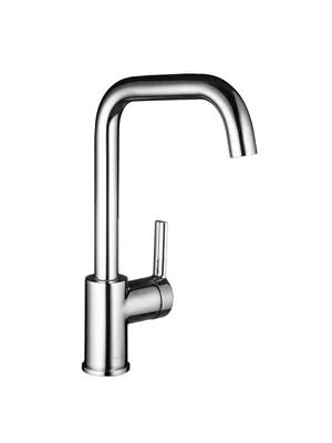 Смеситель для кухни Swedbe 1041 однозахватный, высокий поворотный излив 230мм, хром