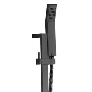 Душевой гарнитур CISAL лейка, шланг 150см, штанга 70см, черный матовый DS01004040