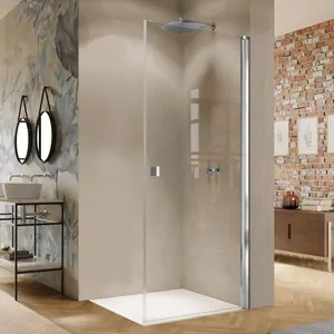 Душевая дверь HUPPE SolvaPure 900х2000 правая, профиль хром глянец/стекло прозрачное Anti-Plaque S20202.092.322