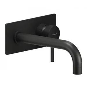 Смеситель NOBILI для раковины, встраиваемый, внешняя часть, излив 150мм, черный мат LV00198BM