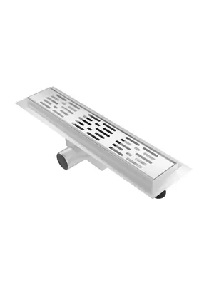 Душевой лоток toHit 400x100x75-95 комбинир, гор. выпуск, c решеткой, нерж. сталь TH10-014001