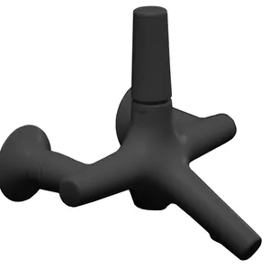 Смеситель для ванны/душа CISAL VI00013440 настенный, однозахв., короткий излив, черный матовый