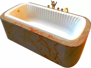 Ванна MIGLIORE 174x83 podium встраиваемая в подиум, фурнитура бронза 24380