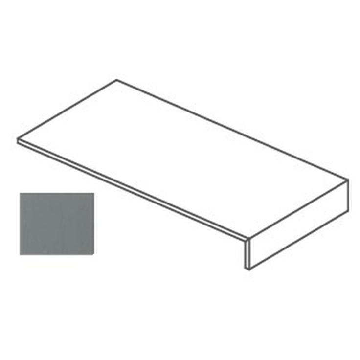 Impronta italgraniti Nuances NU03LBA2B6 Antracite Elemento a L 20mm 60x120x14 матовая