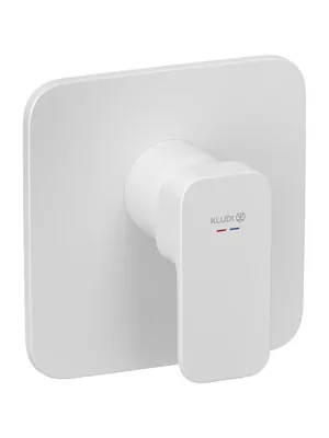 Смеситель для душа KLUDI однозахватный, внешняя часть, белый матовый 427555375