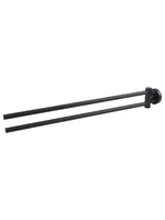 Полотенцедержатель Aquatek AQ4013MB двойной, латунь, цвет: черный матовый