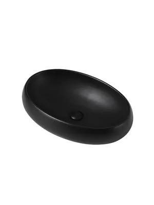 Раковина накладная ABBER 600х405х155 без отв. под смеситель и перелив, черный мат.AC2102MB