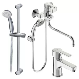 Набор смесителей VIDIMA 3 в 1 (смеситель для умывальника, ванны/душа, душевой гарнитур) BA379AA