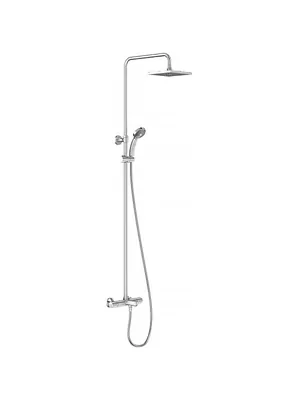 Душевая колонна Jacob Delafon смеситель термостат, квадратный верхний душ, лейка E78192-CP