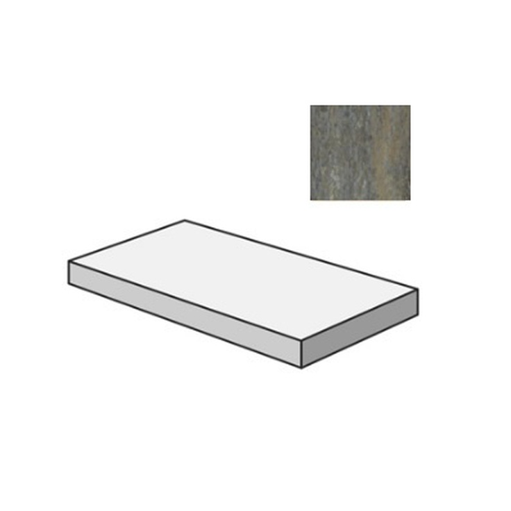 Sant Agostino Unionstone 2 CSAGSSER12 Gradone Angolare Sx Serpentino 33x120 матовая