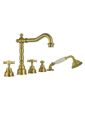 Смеситель на борт ванны Migliore на 5 отверстий, бронза ML.PRN-880.BR